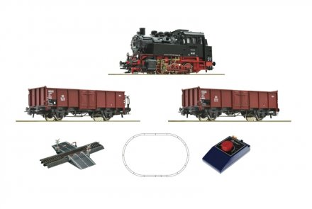 ROCO 51160 H0 Analogový set - vlak s lokomotivou BR80 DB s kolejemi s podložím