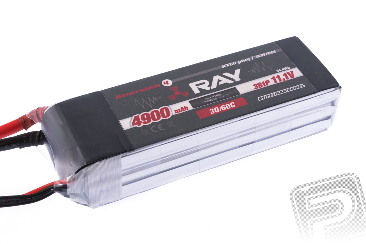 G4 RAY Li-Po 4900mAh/11.1 30/60C Air pack+XT60 plug | pkmodelar.cz