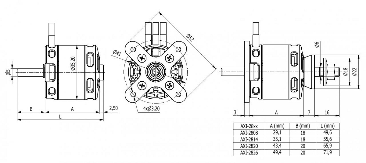 AXI 2814/20 V2 střídavý motor | pkmodelar.cz