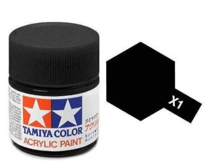 Akrylová barva Tamiya X-1 Black 10ml | pkmodelar.cz
