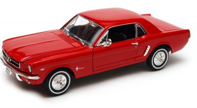 Model auta Welly Ford 1964 Mustang Coupe (červená) 1:24 | pkmodelar.cz
