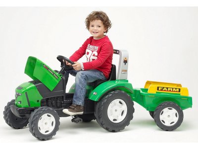 FALK - Šlapací traktor Farm lander Z240X s vlečkou zelený | pkmodelar.cz
