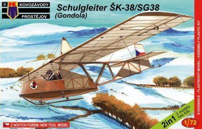 Plastikový model letadla KPM0026 Schulgleiter ŠK-38/SG38 "Gondola" (2v1) 1:72 | pkmodelar.cz