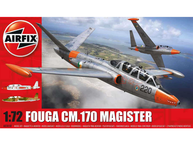 Plastikový model letadla Airfix A03050 Fouga CM.170 Magister (1:72)
