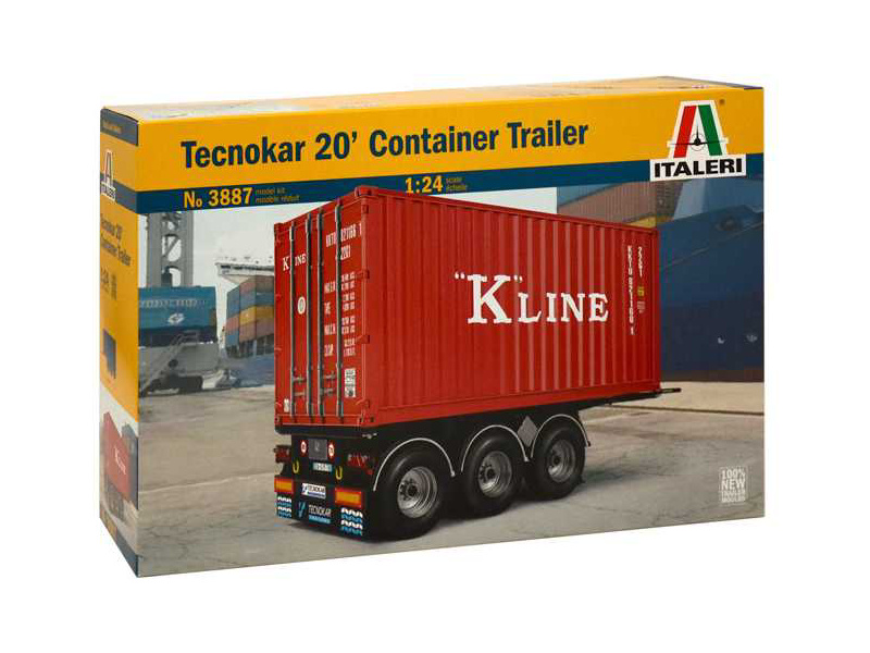 Plastikový model návěsu Italeri 3887 Tecnokar 20 Container Trailer (1:24)