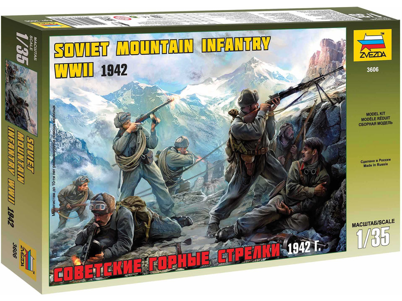 Plastikový model vojáků Zvezda 3606 Soviet Mountain Troops WWII (1:35) | pkmodelar.cz