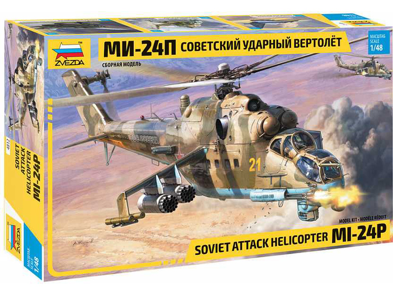 Plastikový model vrtulníku Zvezda 4812 Mil Mi-24P (1:48)