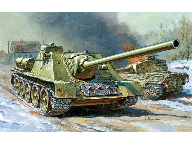 Plastikový model tanku Zvezda 5044 Easy Kit SU-100 (1:72) | pkmodelar.cz