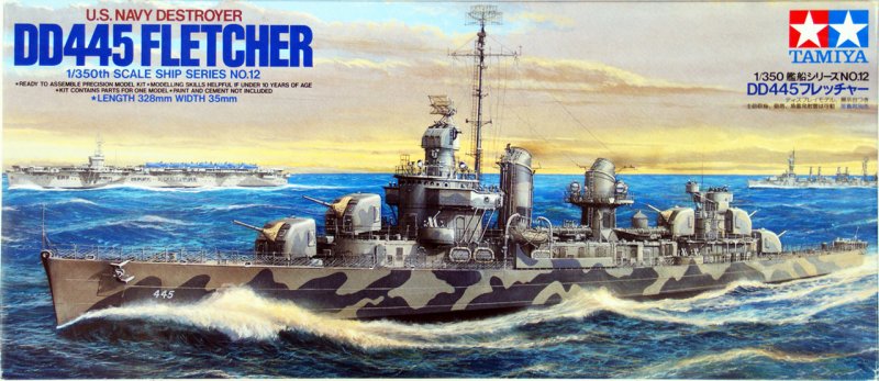 Plastikový model lodě Tamiya 78012 US Navy Destroyer DD445 Fletcher 1:350 | pkmodelar.cz
