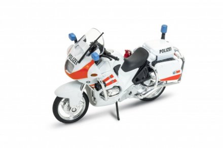 Model motocyklu BMW R1100 RT Polizei (bílá) 1:18