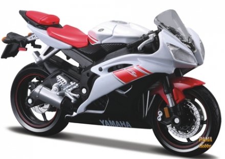 Model motorky Maisto Yamaha 2008 YZF-R6 (bílá/červená) 1:18