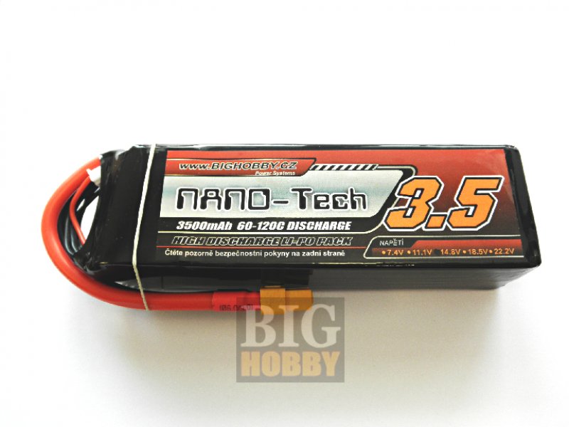 Lipol baterie NANO Tech 3500mAh 4S 60C (120C) | pkmodelar.cz