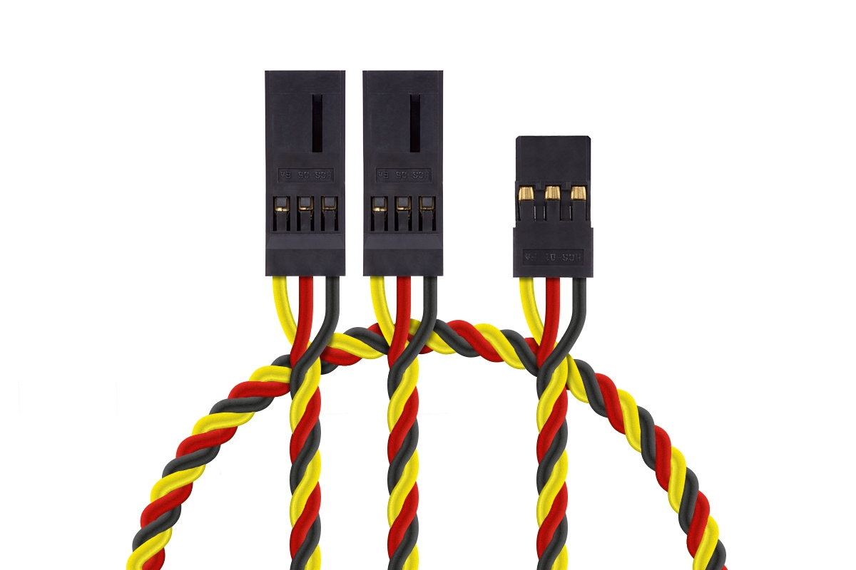 4704 S "Y"-kabel JR kroucený silný dlouhý 600mm (PVC) | pkmodelar.cz