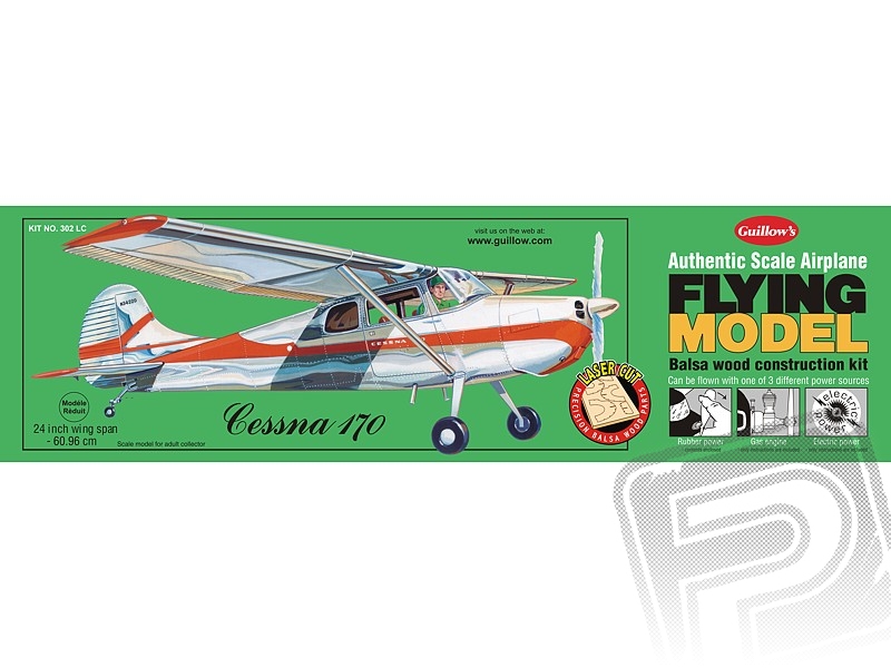 Cessna 170 laser. vyřezávaná 610mm | pkmodelar.cz