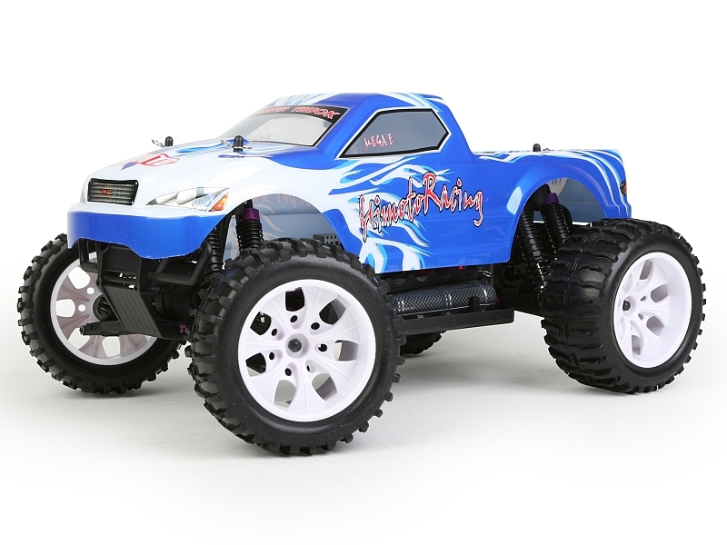 RC model auta HiMOTO Monster Truck EMXT-1 1:10 elektro RTR set 2,4GHz modrá