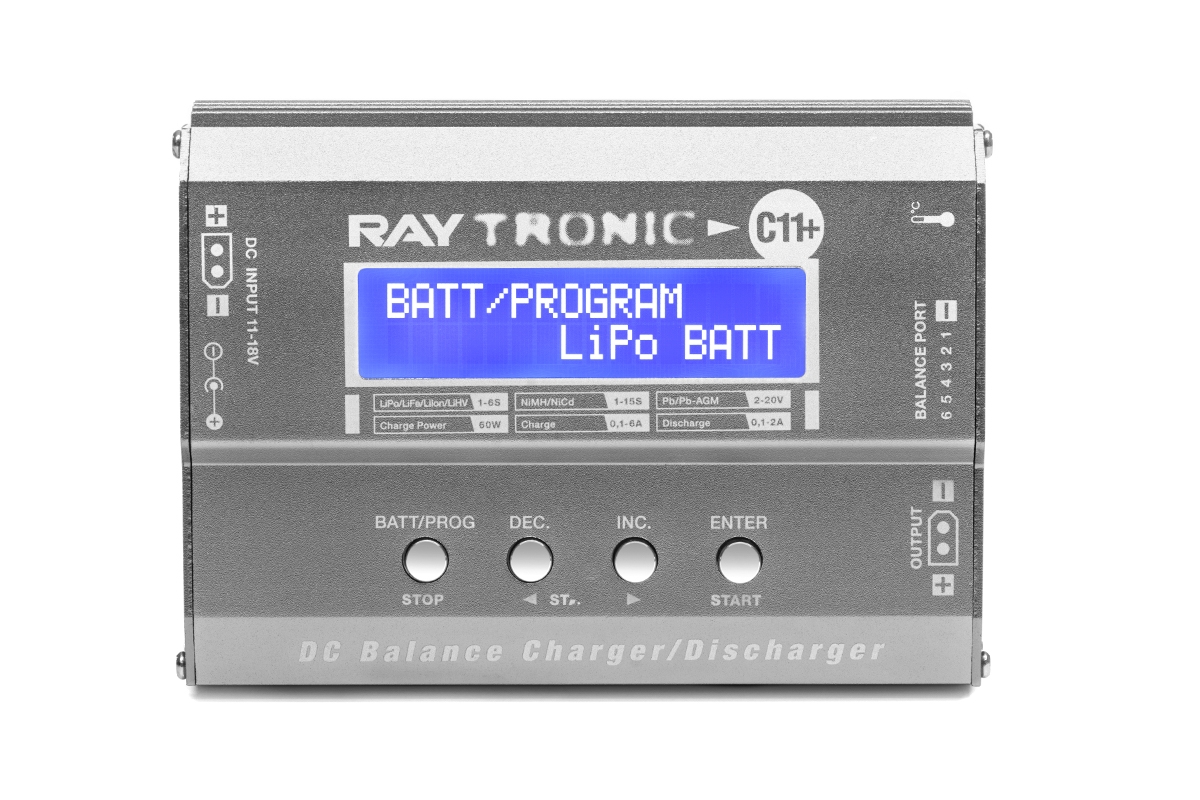 RAYTRONIC C11+ nabíječ s balancerem 60W + síťový zdroj 12V | pkmodelar.cz