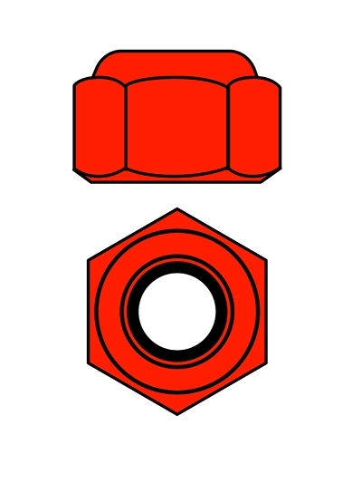 Hliníkové Nylon STOPmatky M3 - červené - 10 ks.