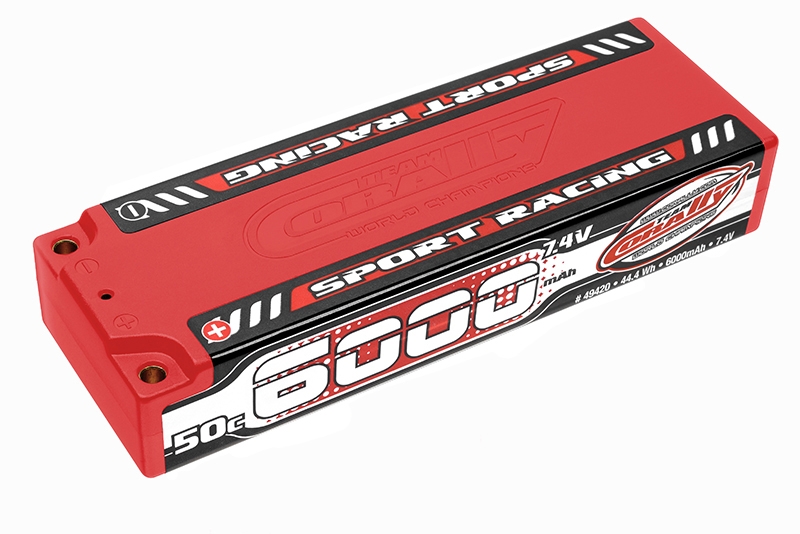 Sport Racing 50C LiPo Stick Hardcase-6000mAh-7.4V-4mm Bullit (44,4Wh)
