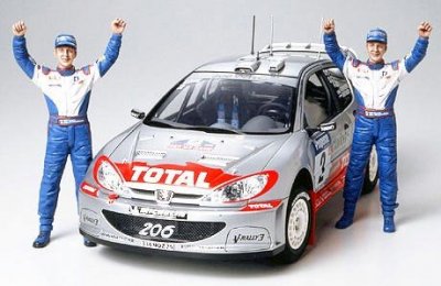 Plastikový model auta Tamiya 24262 Peugeot 206 WRC 2002 Winner 1:24