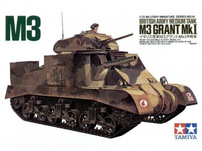 Plastikový model tanku Tamiya 35041 British M3 Grant 1:35 | pkmodelar.cz