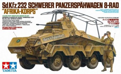 Plastikový model vojenské techniky Tamiya 35297 German Sd.Kfz.232 Africa Corps - 8 Wheeled Heavy Armored Car 1:35 | pkmodelar.cz