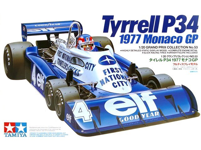 Plastikový model formule Tamiya 20053 Tyrrell P34 1977 Monaco GP 1/20 | pkmodelar.cz
