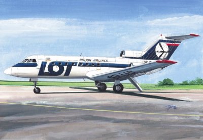 Plastikový model letadla AZ-Model 14422 Jak-40 LOT/Olympic 1:144 | pkmodelar.cz