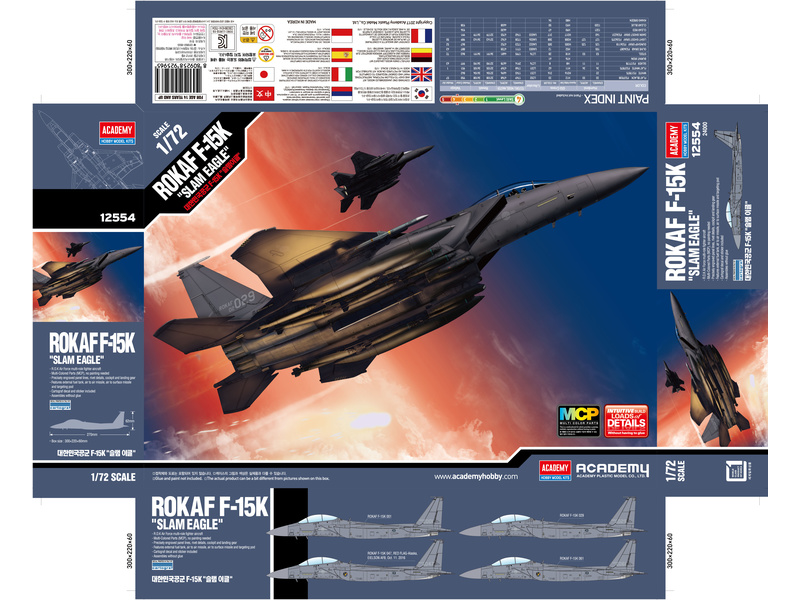 Plastikový model letadla Academy 12554 ROKAF F-15K "Slam Eagle" 1:72 | pkmodelar.cz