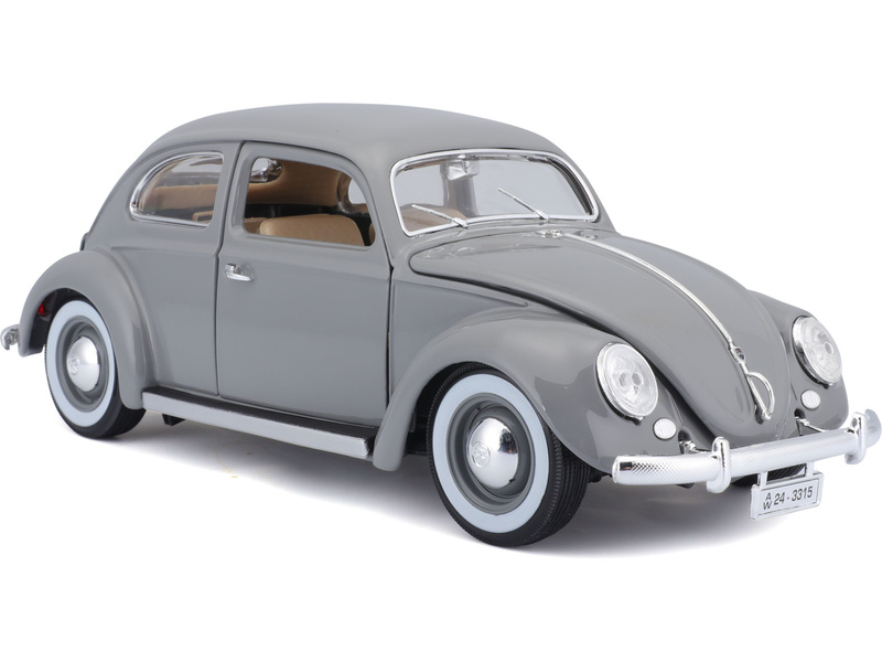 Bburago Volkswagen Käfer-Beetle 1955 1:18 stříbrná | pkmodelar.cz