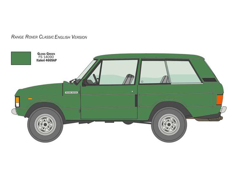 Plastikový model auta Italeri 3644 Range Rover Classic (1:24) | pkmodelar.cz