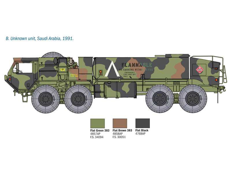 Plastikový model vojenské techniky Italeri 6554 M978 Fuel Servicing Truck 1:35 | pkmodelar.cz