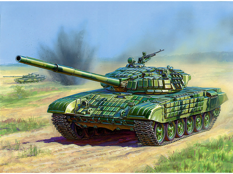 Plastikový model tanku Zvezda 3551 T-72B ERA (1:35) | pkmodelar.cz