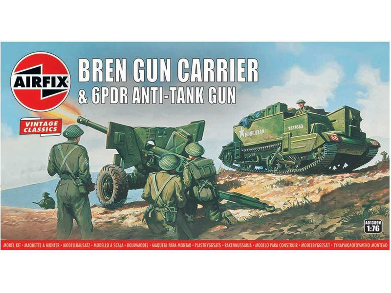 Plastikový model vojenské techniky Airfix A01309V Bren Gun Carrier & 6PDR Anti-Tank Gun (1:76)  | pkmodelar.cz