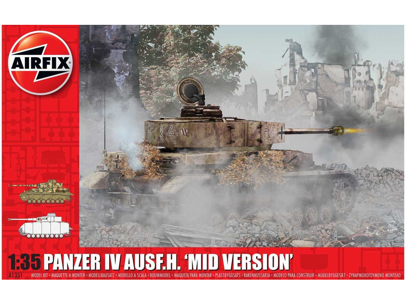 Plastikový model tanku Airfix A1351 Panzer IV Ausf.H Mid Version (1:35)