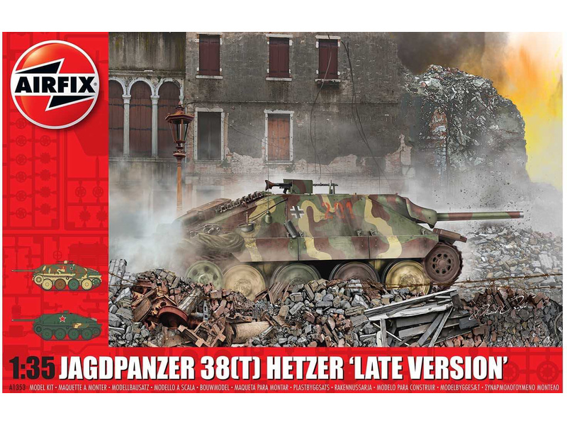 Plastikový model tanku Airfix A1353 Jagdpanzer 38(T) Hetzer 'Late Version' (1:35)