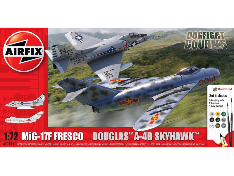Plastikový model letadla Airfix A50185 Mig 17F Fresco, Douglas A-4B Skyhawk (1:72) (Giftset) | pkmodelar.cz