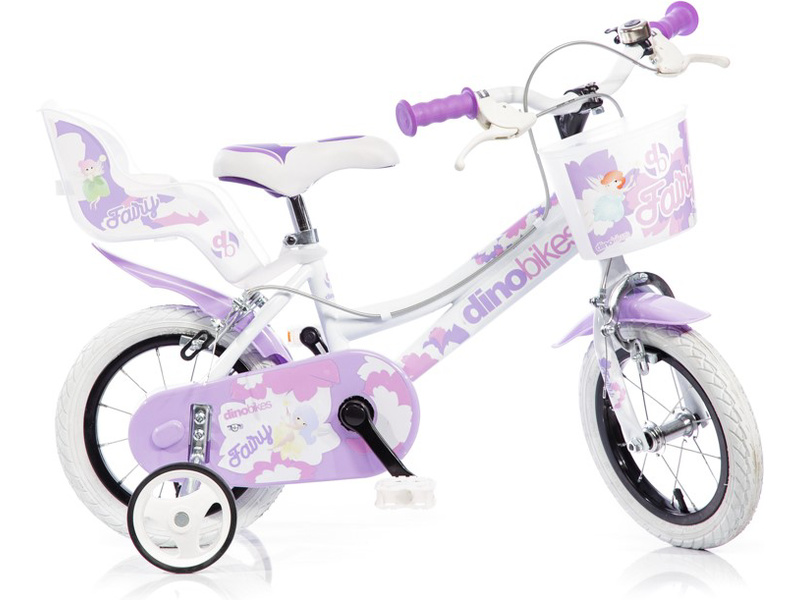 DINO Bikes - Dětské kolo 12" bílé