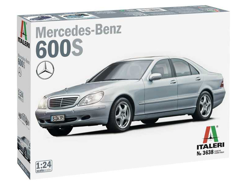 Plastikový model auta Italeri 3638 Mercedes Benz 600S (1:24)