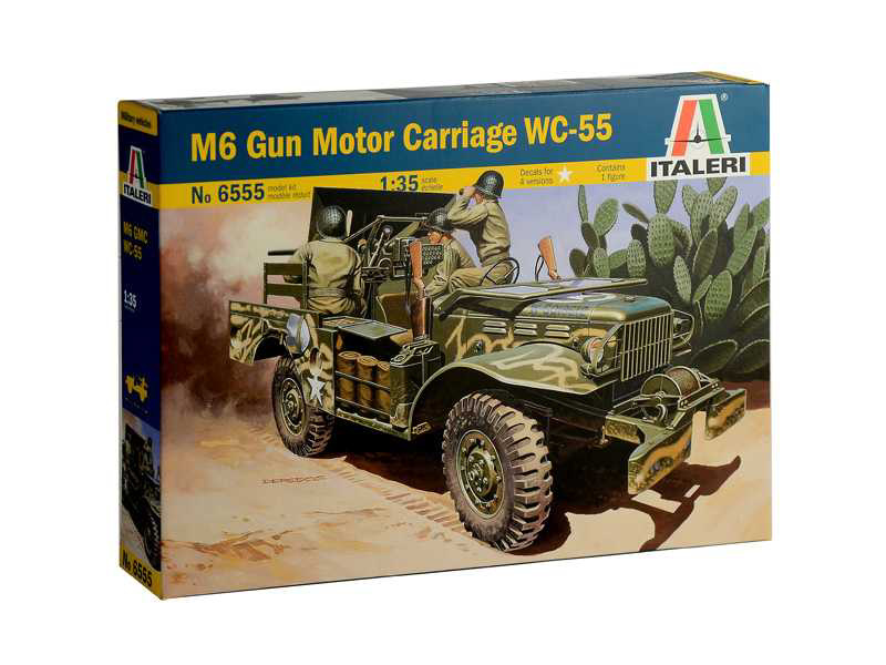 Plastikový model vojenské techniky Italeri 6555 M6 Gun Motor Carriage WC-55 (1:35) | pkmodelar.cz