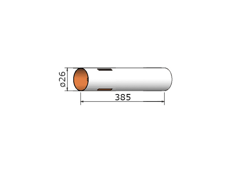 Klima Papírová trubka 26x385mm 3-drážky