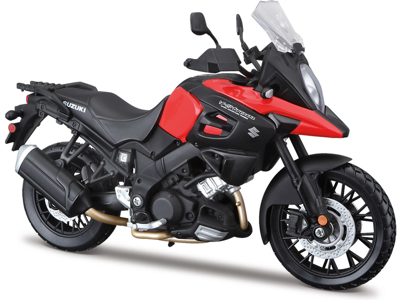 Model motocyklu Maisto Suzuki V-Strom DL 1000 2019 1:12 červená/černá