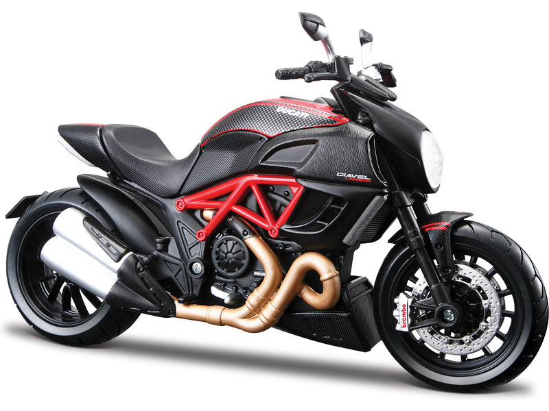 Model motocyklu Maisto Ducati Diavel Carbon 2011 1:12 černá