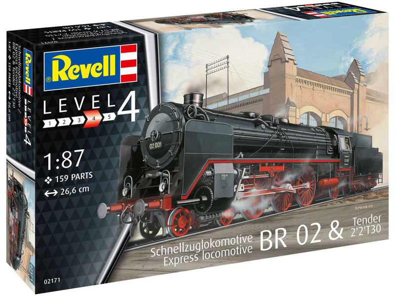 Revell 02171 Express lokomotiva BR 02 s tendrem 1:87