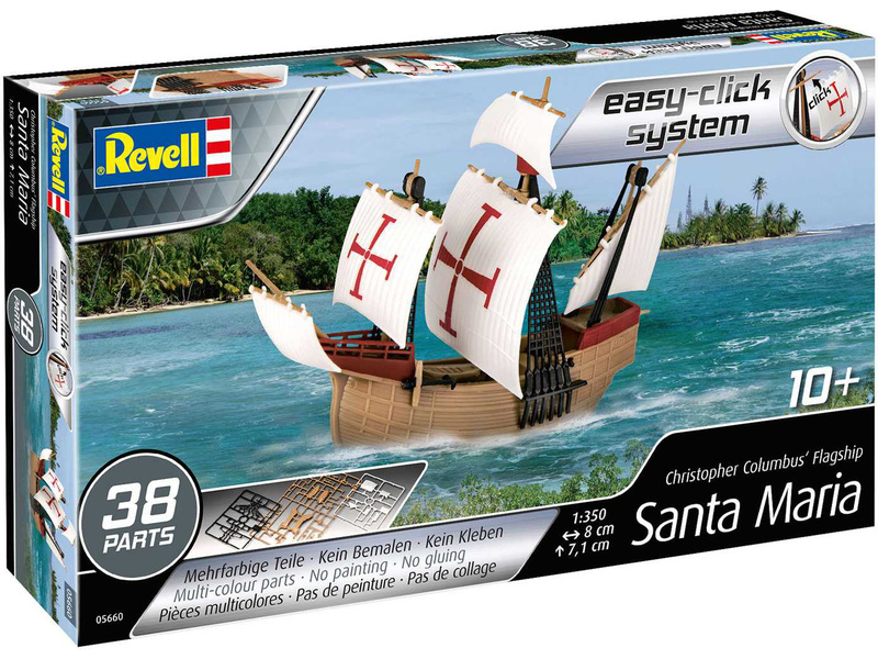 Plastikový model lodě Revell 05660 EasyClick Santa Maria (1:350)