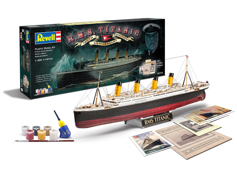 Plastikový model lodě Revell 05715 R.M.S. Titanic 100th anniversary giftset (1:400)
