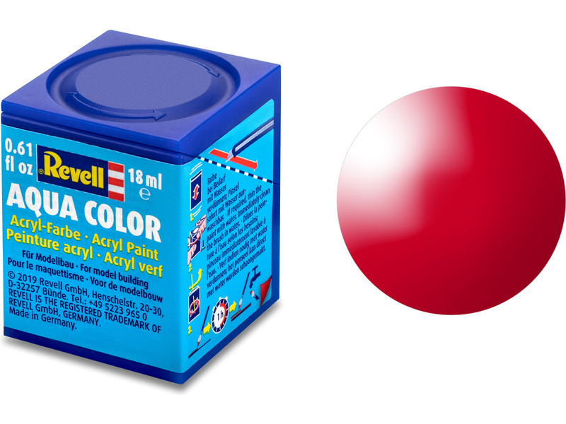 Barva Revell akrylová - 36134: lesklá ferrari červená (Ferrari red gloss) č.34