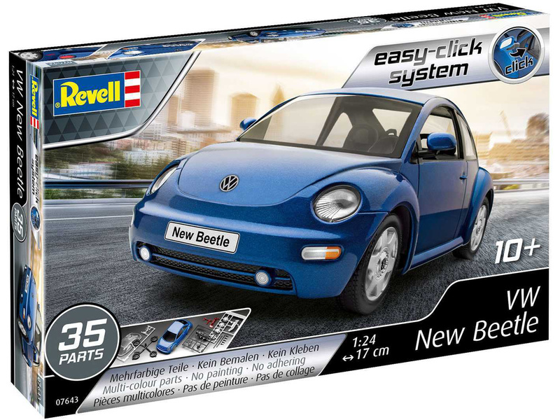 Plastikový model auta Revell 67643 EasyClick Volkswagen New Beetle (1:24) (sada)