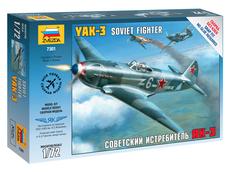 Plastikový model letadla Zvezda 7301 Easy Kit Yak-3 Soviet Fighter (1:72)